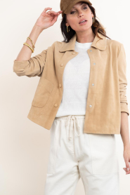 Est'Seven :  Suede jacket Jacky | camel - img4