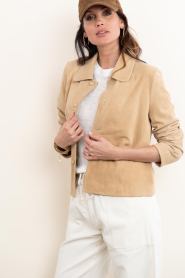 Est'Seven :  Suede jacket Jacky | camel - img6