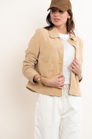 Est'Seven :  Suede jacket Jacky | camel - img7
