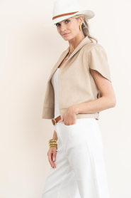 Est'Seven :  Cropped blazer Kya | beige - img8