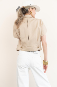 Est'Seven :  Cropped blazer Kya | beige - img9