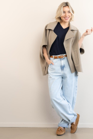 Est'Seven |  Soft viscose sweater Suzette| dark blue  | Picture 3