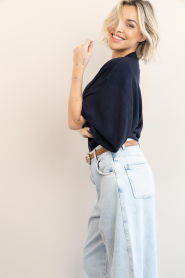 Est'Seven |  Soft viscose sweater Suzette| dark blue  | Picture 9