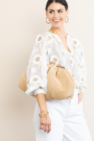 Est'Seven :  Suéde clutch Sixx | beige - img2