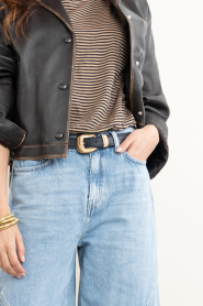 Est'Seven |  Leather belt with buckle Bondi | blue | Picture 4