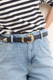 Est'Seven |  Leather belt with buckle Bondi | blue | Picture 2