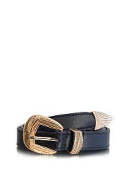 Est'Seven |  Leather belt with buckle Bondi | blue | Picture 1