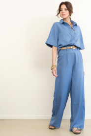 Est'Seven |  Wide leg trousers Jildau | blue | Picture 2