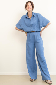 Est'Seven |  Wide leg trousers Jildau | blue | Picture 4