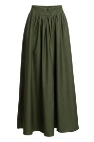 Est'Seven |  Poplin maxi skirt Aylin | dark green 