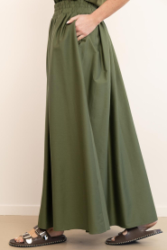 Est'Seven :  Poplin maxi skirt Aylin | dark green  - img5