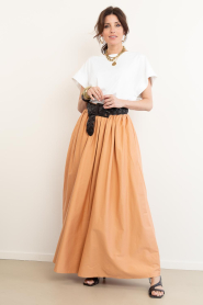 Est'Seven :  Poplin maxi skirt Aylin | orange - img7
