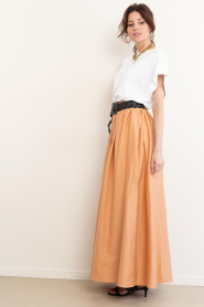 Est'Seven :  Poplin maxi skirt Aylin | orange - img8