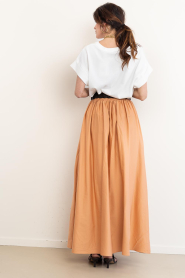 Est'Seven :  Poplin maxi skirt Aylin | orange - img9