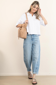Est'Seven |  Poplin blouse Alijah | white  | Picture 3