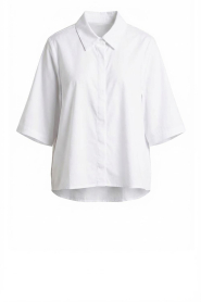 Est'Seven |  Poplin blouse Alijah | white  | Picture 1