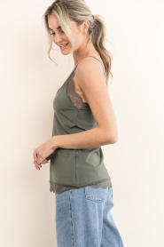 Est'Seven |  Top with lace detail Tesset | green | Picture 5