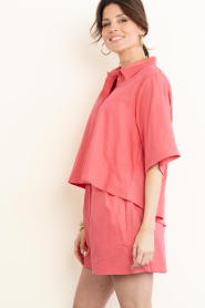 Est'Seven :  Poplin blouse Alijah | pink  - img6