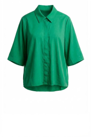 Est'Seven |  Poplin blouse Alijah | green 