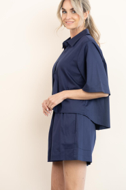 Est'Seven :  Poplin blouse Alijah | blue - img7