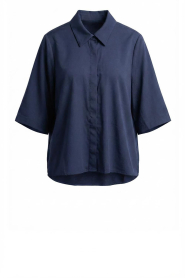 Est'Seven |  Poplin blouse Alijah | blue
