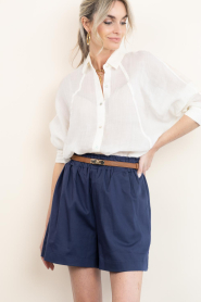 Est'Seven |  Poplin shorts Defne | blue | Picture 6