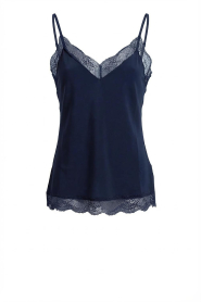 Est'Seven |  Top with lace details Tesset | dark blue