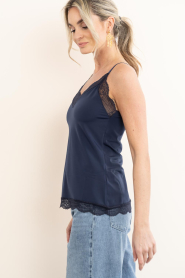 Est'Seven |  Top with lace details Tesset | dark blue | Picture 5