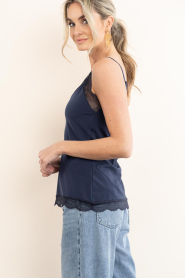 Est'Seven |  Top with lace details Tesset | dark blue | Picture 6