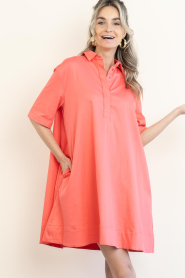 Est'Seven |  Poplin dress Beyza | pink | Picture 2