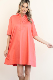 Est'Seven |  Poplin dress Beyza | pink | Picture 3
