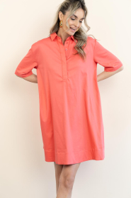 Est'Seven |  Poplin dress Beyza | pink | Picture 4