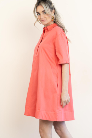 Est'Seven |  Poplin dress Beyza | pink | Picture 5