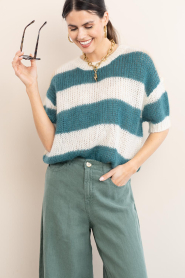 by-bar |  Soft striped sweater Nino | green | Picture 4