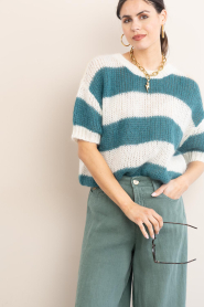 by-bar |  Soft striped sweater Nino | green | Picture 5