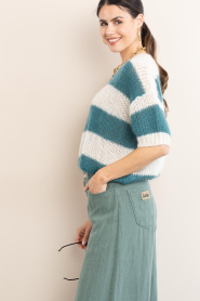 by-bar |  Soft striped sweater Nino | green | Picture 6