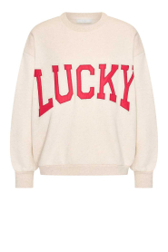 by-bar |  Soft sweater with logo text | natural | Picture 1