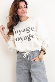 by-bar |  Sweater with text Malyn | natural | Picture 4