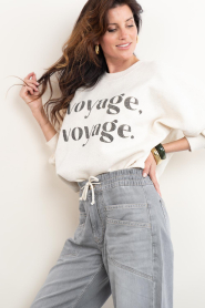 by-bar |  Sweater with text Malyn | natural | Picture 6