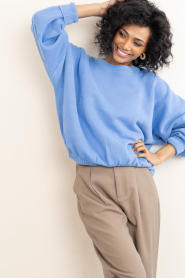 by-bar |  Washed soft sweater Malyn | blue | Picture 2