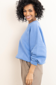 by-bar |  Washed soft sweater Malyn | blue | Picture 7
