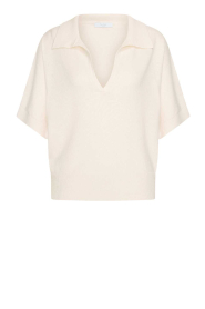 by-bar |  Soft sweater with V-neck Stormi | natural | Picture 1