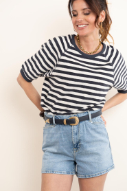 by-bar :  Striped terry top Neva | black  - img5