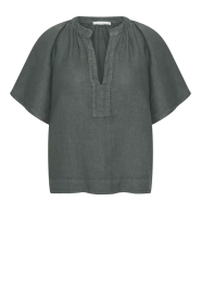 by-bar |  Linen top Vina | black