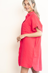 by-bar |  Linen dress Hella | red | Picture 7