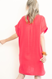 by-bar |  Linen dress Hella | red | Picture 8