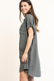 by-bar |  Linen dress Hella | black | Picture 6