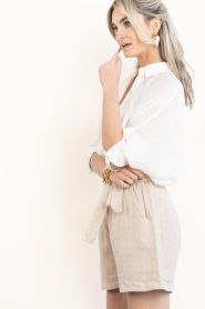 by-bar |  Linen short June | beige | Picture 5