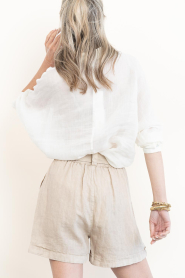 by-bar |  Linen short June | beige | Picture 6