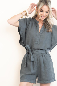 by-bar |  Linen short June | black | Picture 5